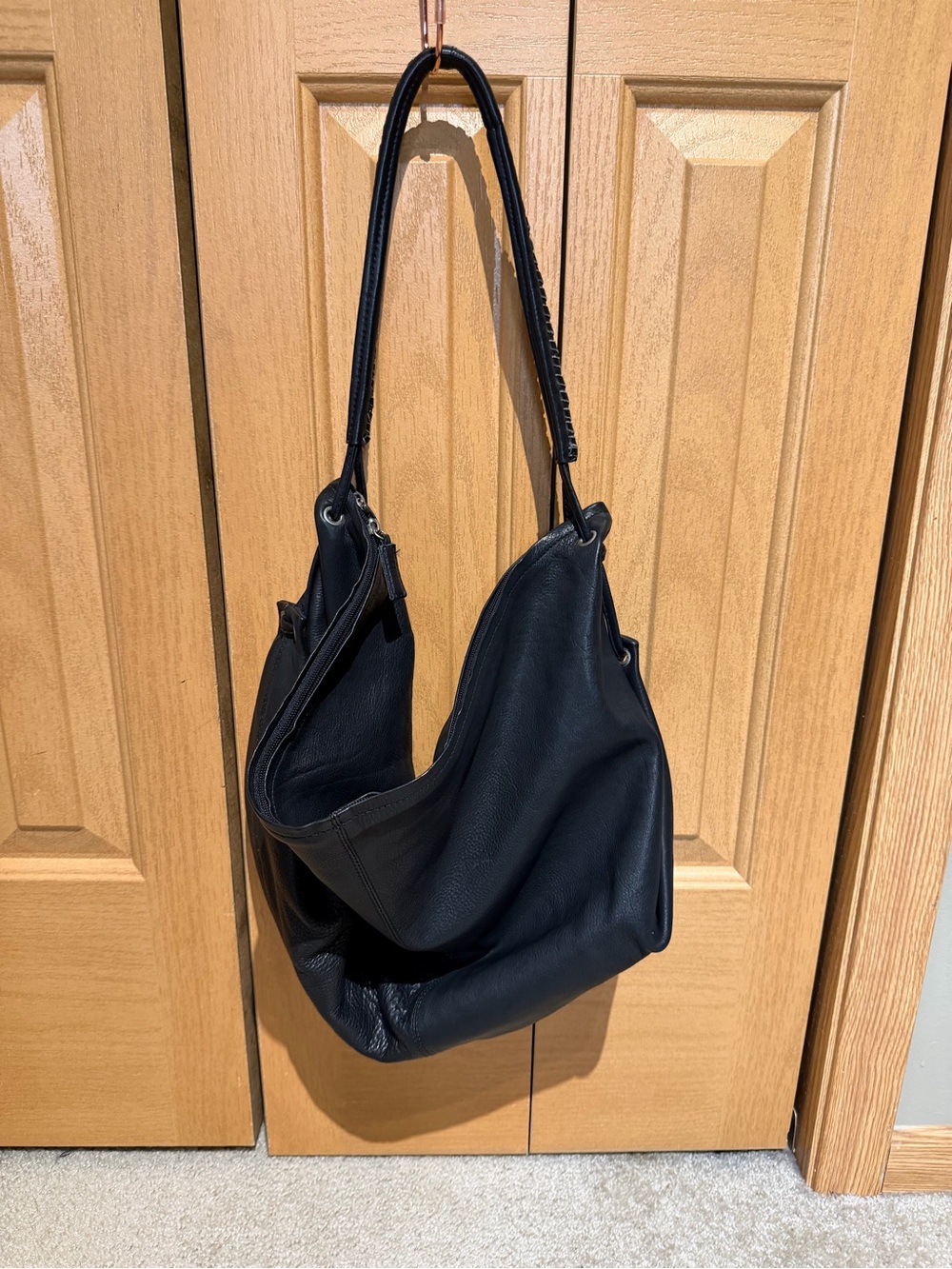 Slouchy Genuine Leather Hobo